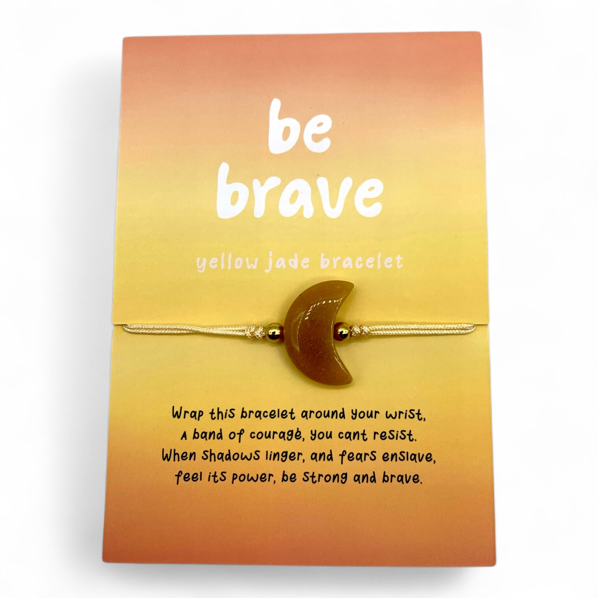 Bracelet - Jade Yellow Be Brave